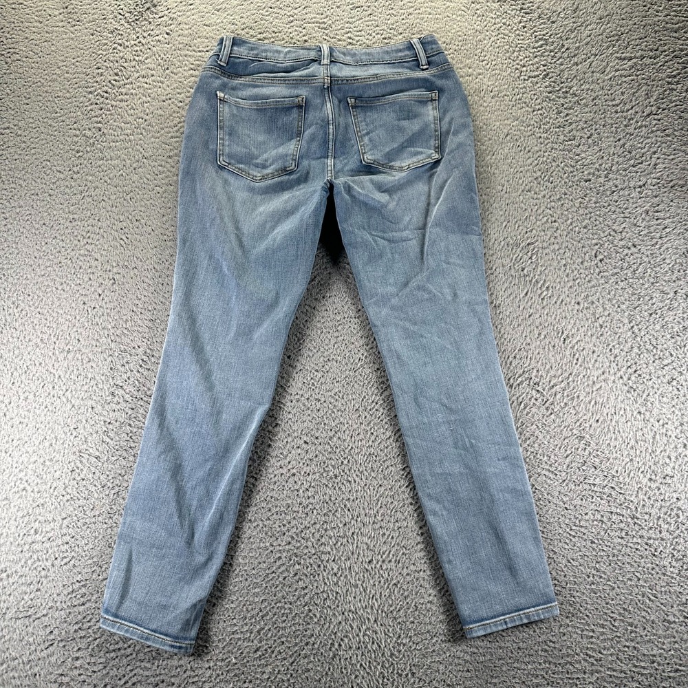 Time and Tru Jeans Womens 10P Blue Cotton‎ Denim Skinny High-Rise Workwear Faded - Picture 6 of 11